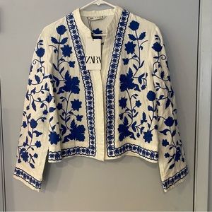 NWT ZARA light button up jacket